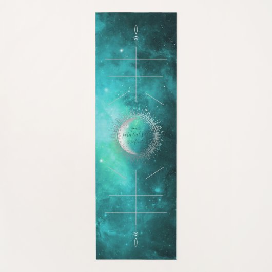 Blaue Galaxie, Alignment Lines Yoga Mat Yogamatte (Vorderseite)
