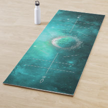 Blaue Galaxie, Alignment Lines Yoga Mat
