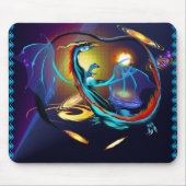 Blaue Galaxie Dragon_Mousepad Mousepad (Vorne)