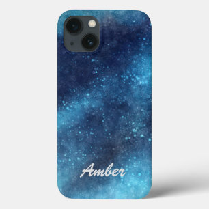 Blaue Galaxie Funkeln Abstrakte Personalisierte Case-Mate iPhone Hülle