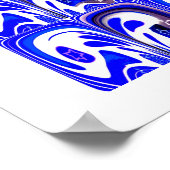 Blaue Galaxie Poster (Ecke)