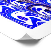 Blaue Galaxie Poster (Ecke)