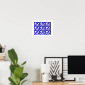 Blaue Galaxie Poster (Heimbüro)