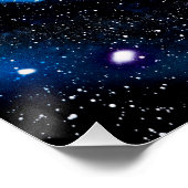 Blaue Galaxie Poster (Ecke)
