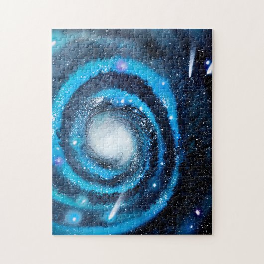 Blaue Galaxie Puzzle (Vertikal)