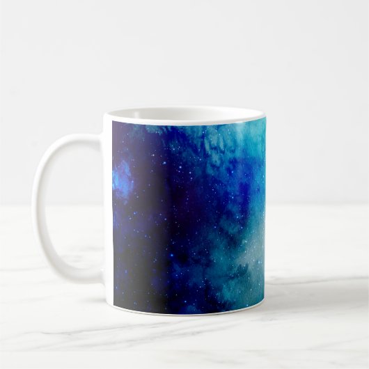 Blaue Galaxie-Tasse Kaffeetasse (Links)