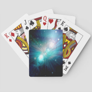 Blaue Galaxie und Orionnebel Spielkarten