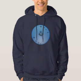 Blaue Galaxy-Astronauten-Hoodie – Moderne Raumgraf Hoodie