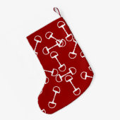 Blaue Galoping-Pferde-Muster Kleiner Weihnachtsstrumpf (Rückseite (Hängend))