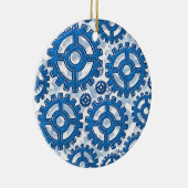 Blaue Gangräder Keramik Ornament (Rechts)