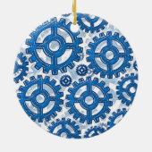 Blaue Gangräder Keramik Ornament (Hinten)