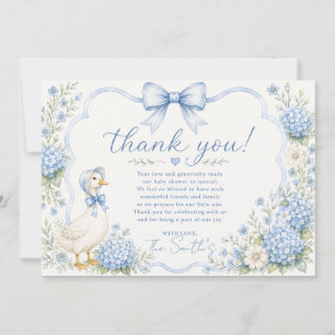 Blaue-Gans-Baby-Shower-Dankeskarten Dankeskarte