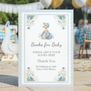 Blaue Gans Erste Bibliotheksbücher für Baby Shower Poster