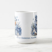 Blaue Gans Winter Chanukka Weihnachtsgeschenk  Kaffeetasse (Mittel)