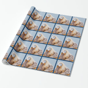 Blaue Gänse und ihre Babys Umschlagpapier Geschenkpapier