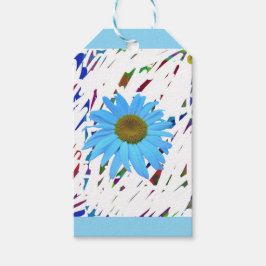 Blaue Gänseblümchen-Abstrakt-Grafik-Geschenkanhäng Geschenkanhänger