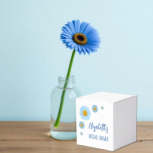 Blaue Gänseblümchen Blumen-Braut-Shower Geschenkschachtel