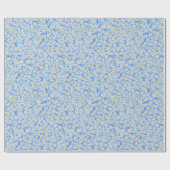 Blaue Gänseblümchen-Blumenmuster Geschenkpapier (Flach)