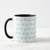 Blaue Gänseblümchen-Blumenmuster-Tasse Tasse (Links)