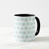 Blaue Gänseblümchen-Blumenmuster-Tasse Tasse (VorderseiteRechts)