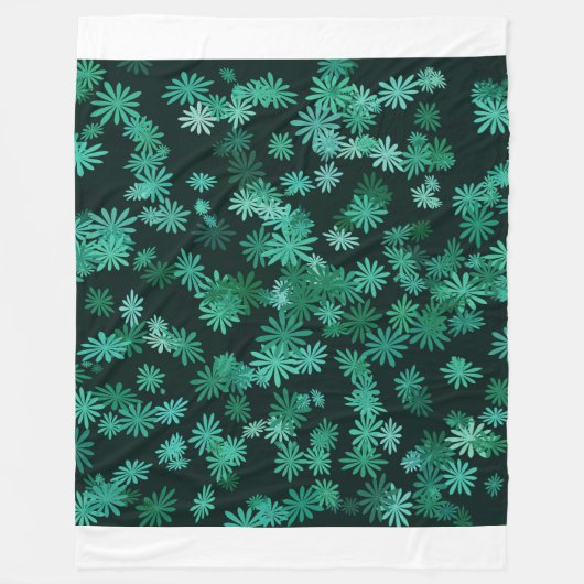 Blaue Gänseblümchen Fleecedecke (Vorderseite)