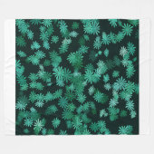 Blaue Gänseblümchen Fleecedecke (Vorderseite (Horizontal))