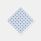 Blaue Gänseblümchen-Garten-Muster-Papier-Serviette Serviette (Ecke)