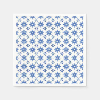 Blaue Gänseblümchen-Garten-Muster-Papiertücher Serviette