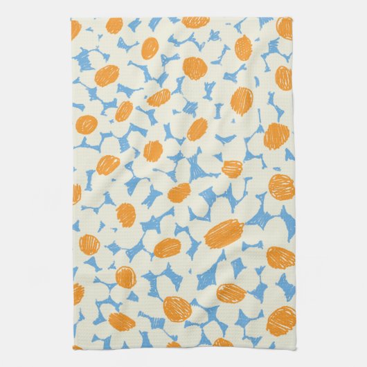 Blaue Gänseblümchen Geschirrtuch (Vertikal)