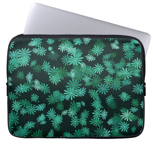 Blaue Gänseblümchen Laptopschutzhülle (Vorderseite)