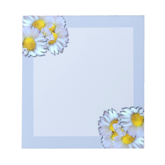 Blaue Gänseblümchen Notizblock (Vorderseite)