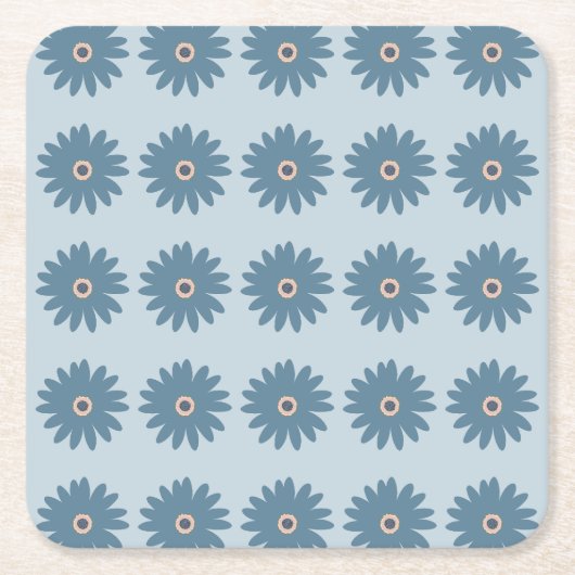 Blaue Gänseblümchen Rechteckiger Pappuntersetzer (Vorderseite)