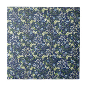 Blaue Gänseblümchen von William Morris Fliese