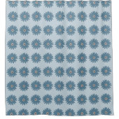 Blaue Gänseblume Duschvorhang (Vorderseite)