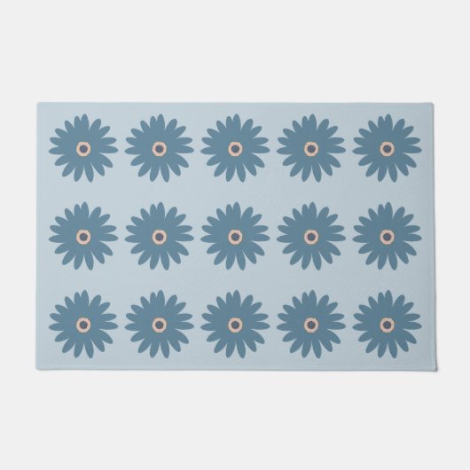 Blaue Gänseblume Fußmatte (Vorderseite)