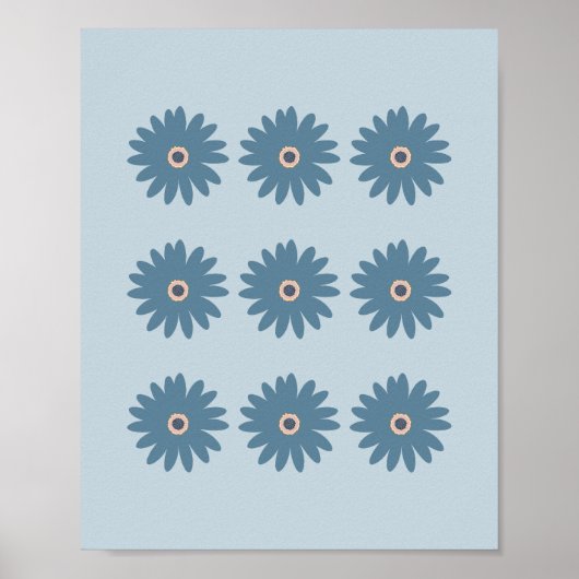 Blaue Gänseblume Poster (Vorne)