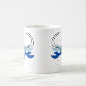 Blaue Garnele mit dunkelblauen Krallen und Blasen Kaffeetasse (Mittel)