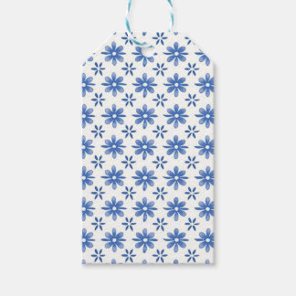 Blaue Gartengestaltung mit Gänseblümchen Geschenka Geschenkanhänger