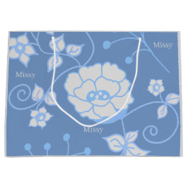 Blaue Gartengroße Geschenktüte
