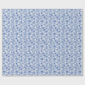 Blaue Gartentoile Geschenkpapier (Flach)
