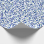 Blaue Gartentoile Geschenkpapier (Ecke)