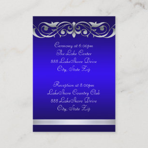 Blaue Gast Info-Visitenkarte Großherzogin- Visitenkarte