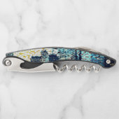 Blaue Gebäude im Mosaikstil mit Relief Kellnermesser (Vorderseite)