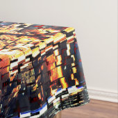 Blaue Gebäude im Mosaikstil mit Relief Tischdecke (Beispiel)