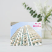 Blaue Gebäude Miami Florida Feiertagspostkarte (Stehend Vorderseite)