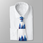 Blaue Gebirge Muster Neck Tie Krawatte (Gebunden)