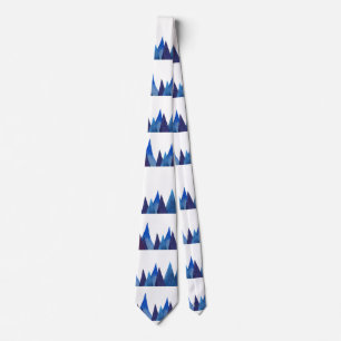 Blaue Gebirge Muster Neck Tie Krawatte