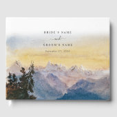 Blaue Gebirge Pine Wedding Gästebuch (Vorderseite)