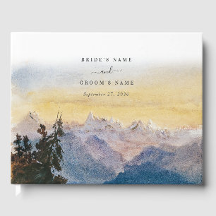 Blaue Gebirge Pine Wedding Gästebuch