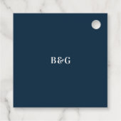 Blaue Gebirge Pine Wedding Geschenkanhänger (Rückseite)